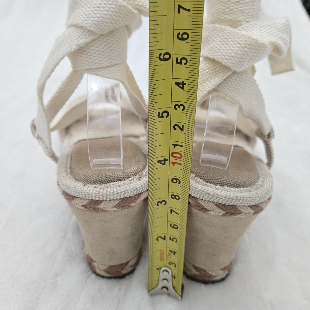 UGG Australia Wedge Gladiator Sandals‎ Sz 10 Beige Espadrilles Open Toe Coastal - Picture 8 of 12